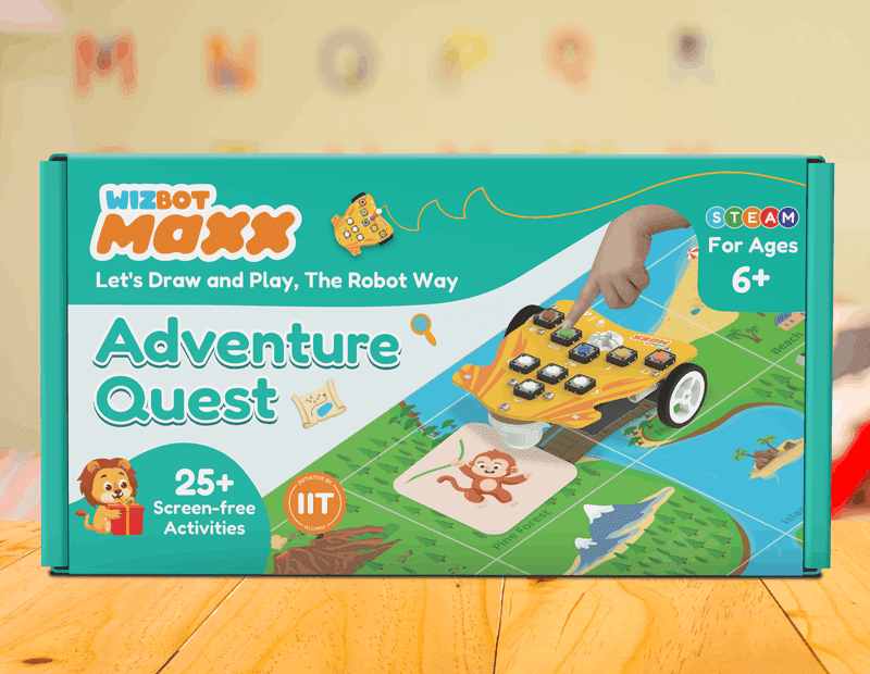 Wizbot Maxx Adventure Quest — used in Kids Robotics training