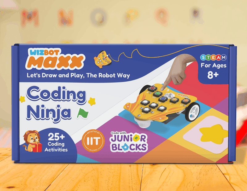 Wizbot Maxx Coding Ninja — used in Kids Robotics training